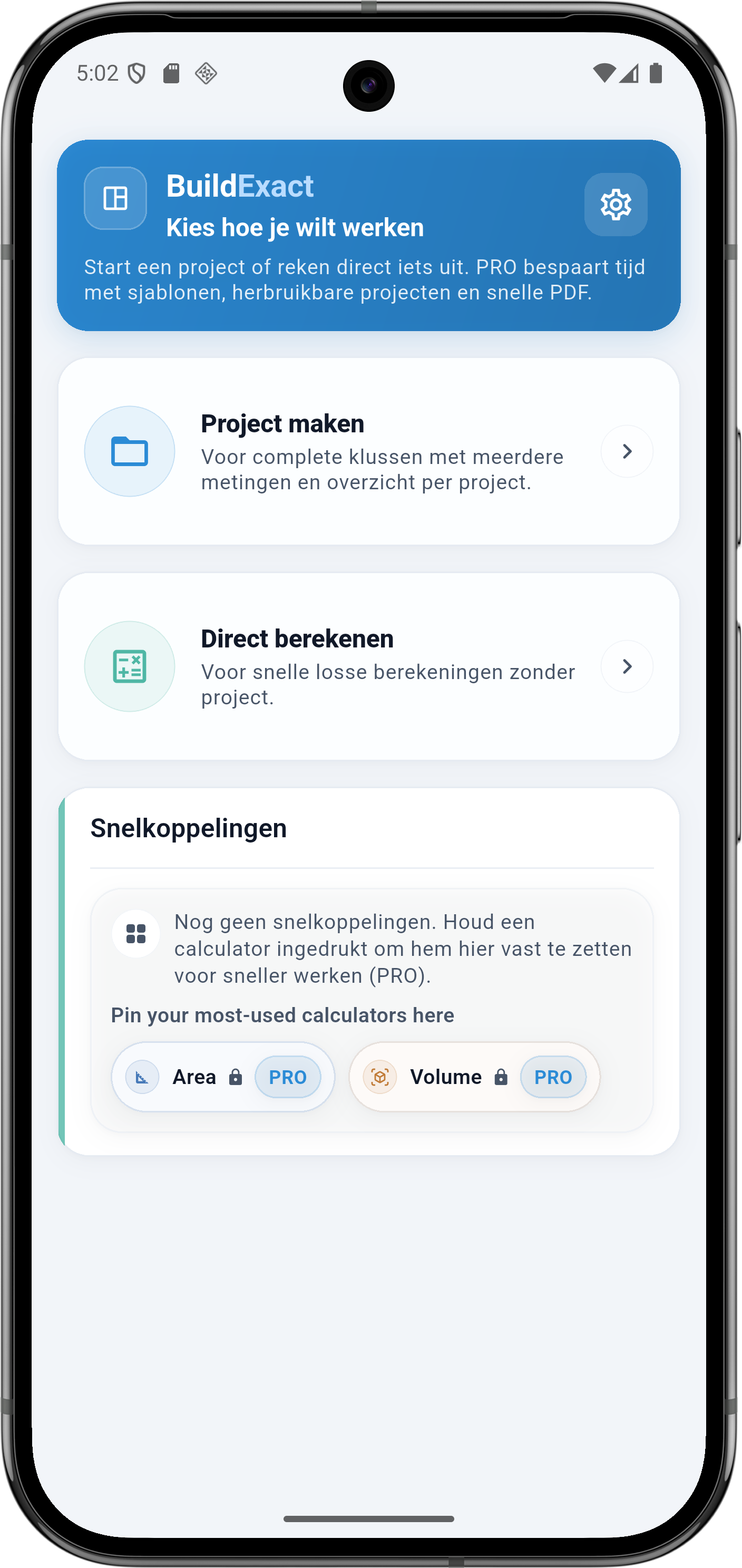 BuildExact app screenshot